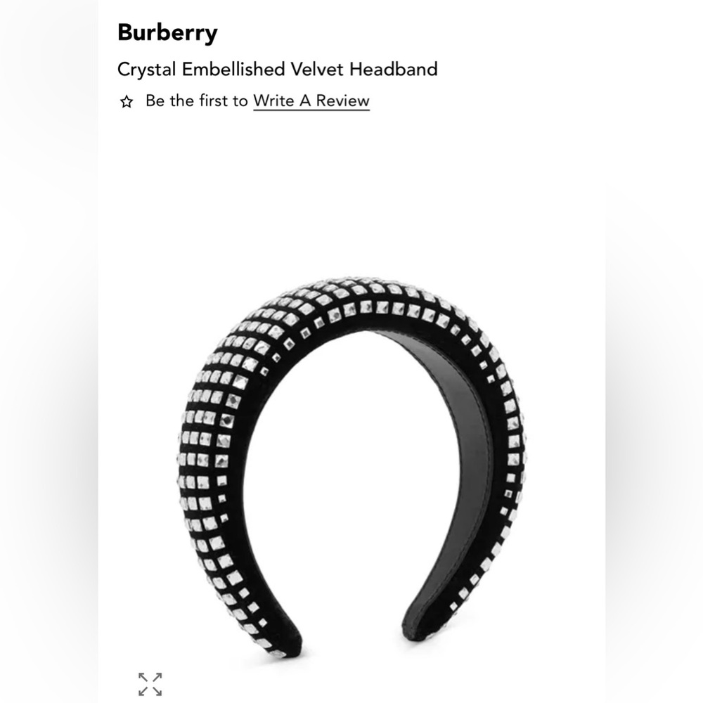 Burberry
Crystal Embellished Velvet Headband
